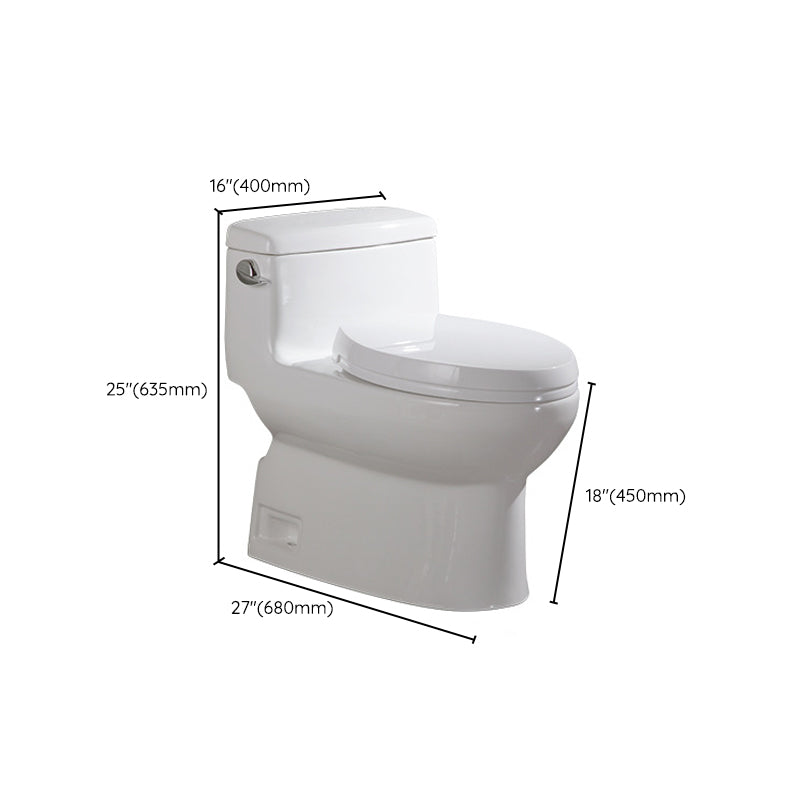 Traditional Seat Included One Piece Toilet Floor Mounted Toilet Bowl for Washroom
