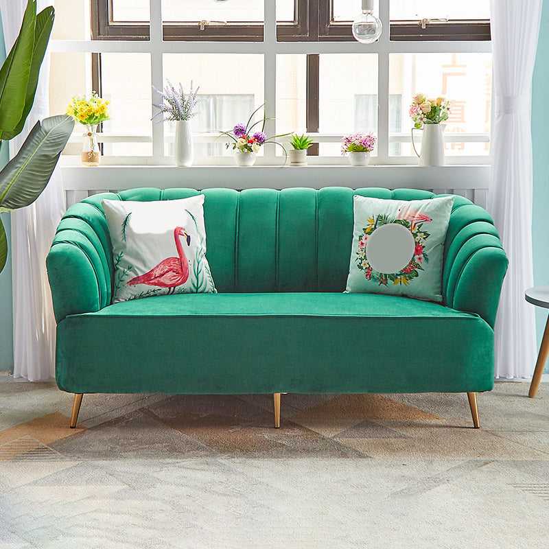 Modern 31.49" H Sewn Pillow Back Slope Arm Sofa for Apartment