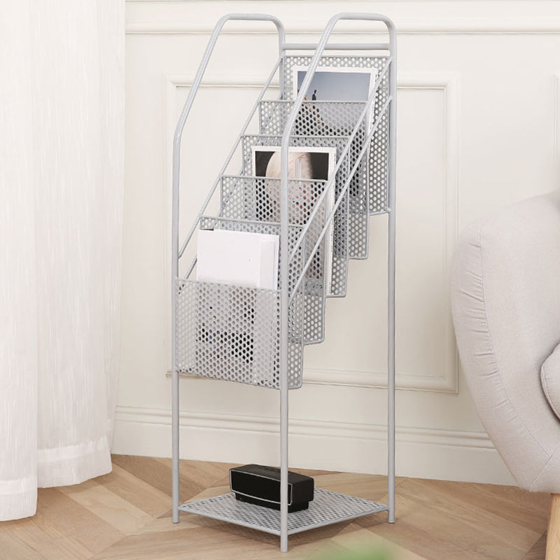 Urban Bookshelf Closed Back Metal Vertical Shelf for Living Room