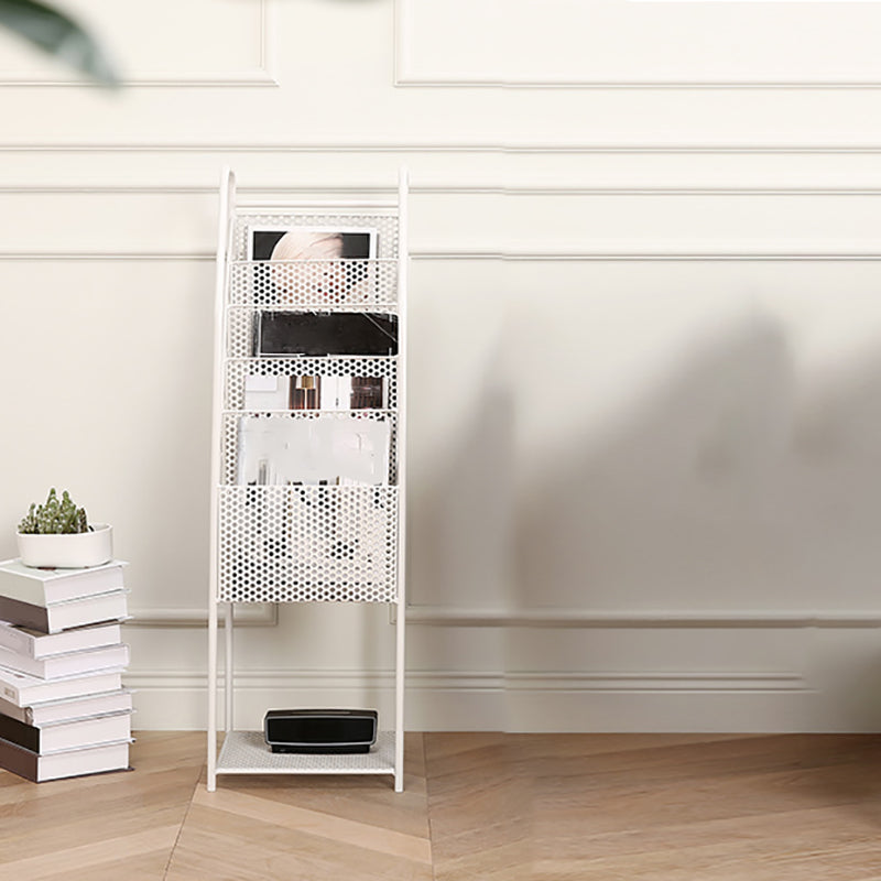 Urban Bookshelf Closed Back Metal Vertical Shelf for Living Room