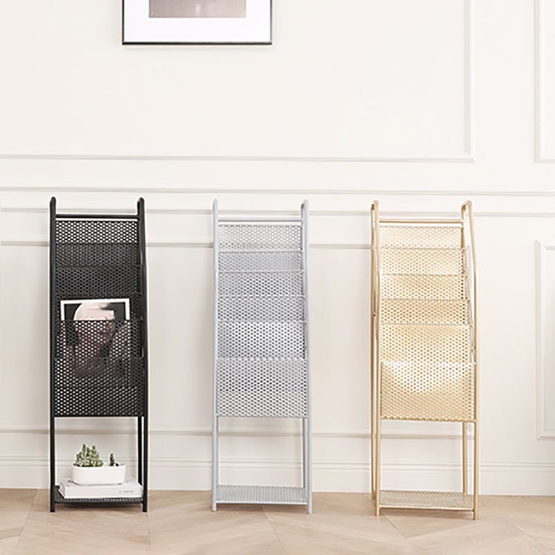 Urban Bookshelf Closed Back Metal Vertical Shelf for Living Room