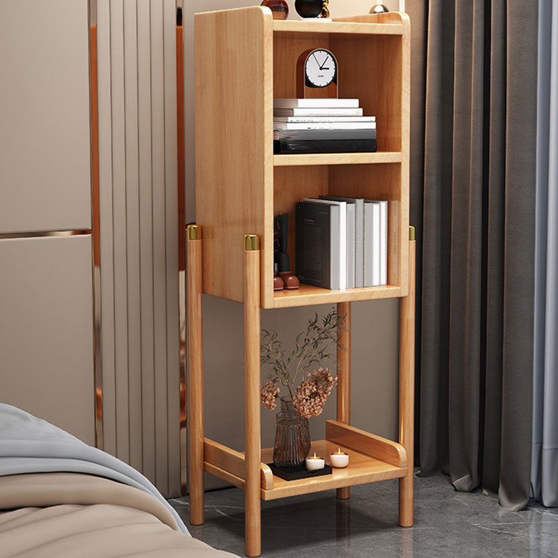 Urban Rubberwood Shelf Bookcase Closed Back Vertical Shelf for Living Room