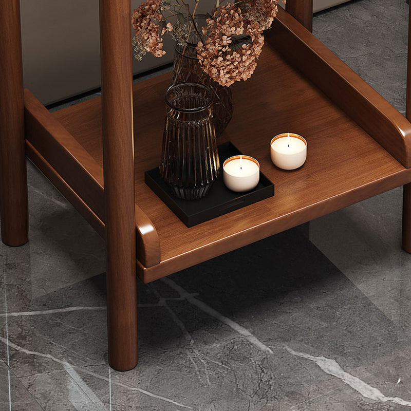 Urban Rubberwood Shelf Bookcase Closed Back Vertical Shelf for Living Room