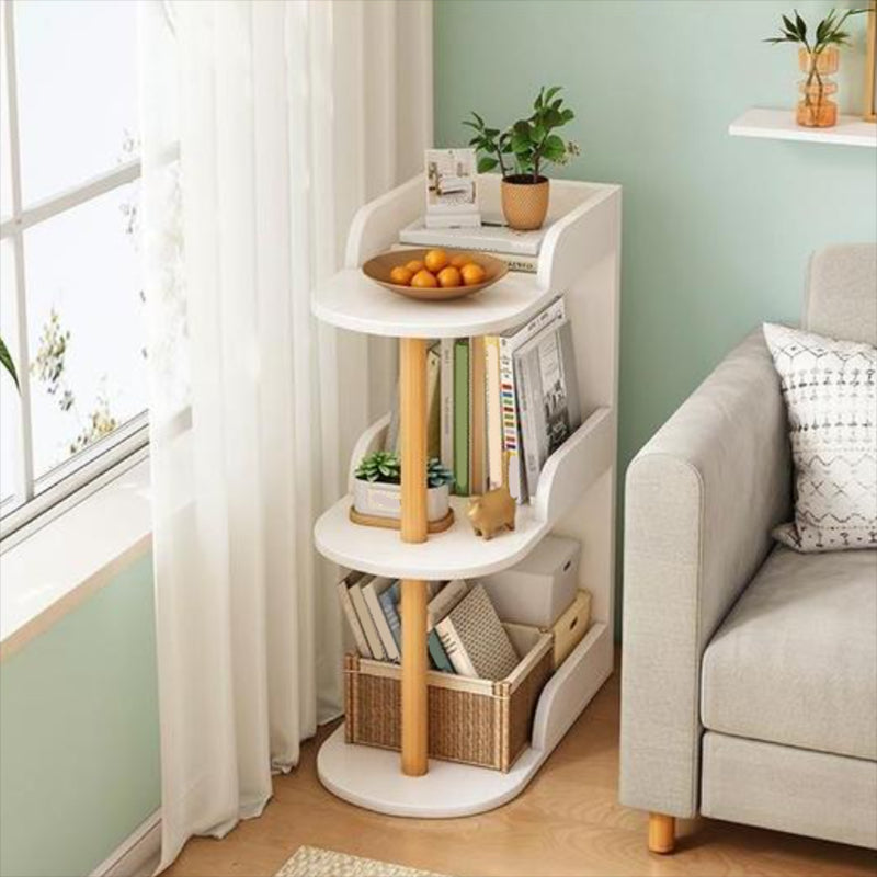 Engineered Wood Bookshelf Modern Standard Bookcase with Shelves