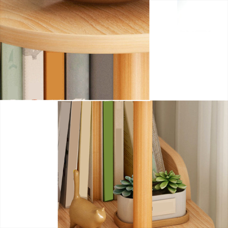 Engineered Wood Bookshelf Modern Standard Bookcase with Shelves