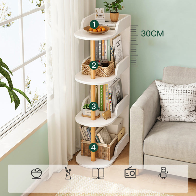 Engineered Wood Bookshelf Modern Standard Bookcase with Shelves