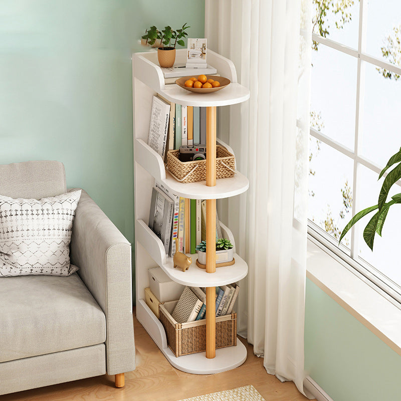 Engineered Wood Bookshelf Modern Standard Bookcase with Shelves