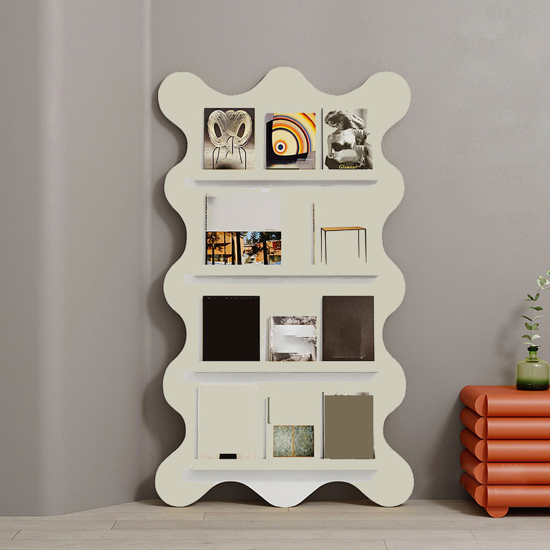 Urban Etagere Metal Bookshelf Closed Back Vertical Bookcase for Living Room