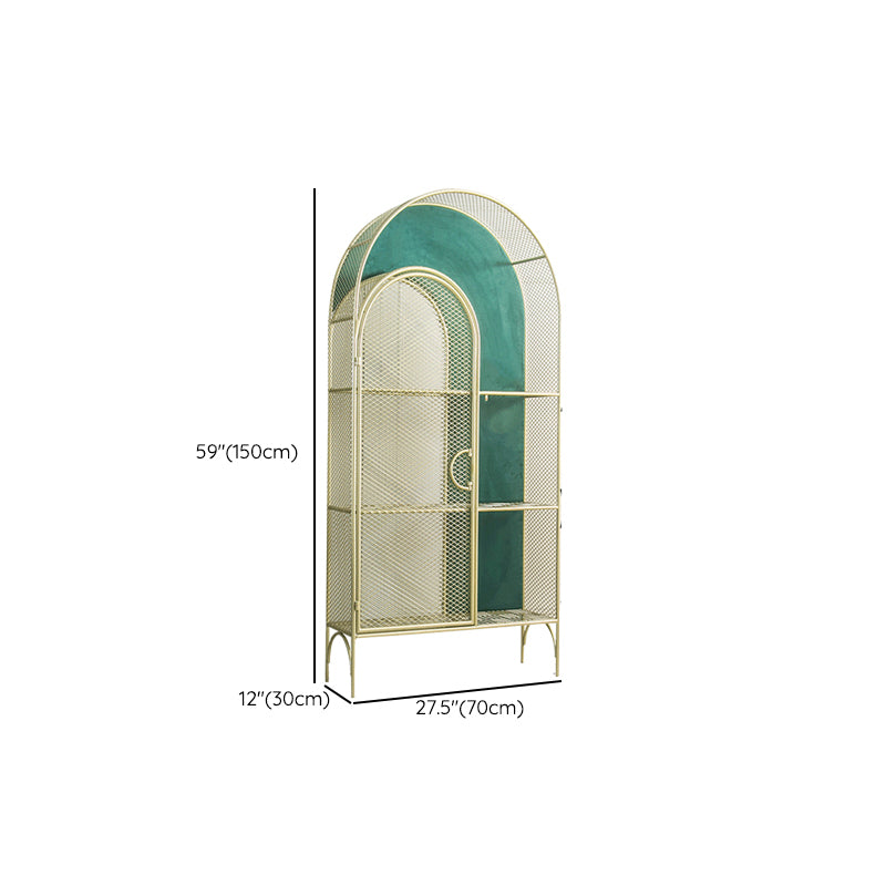 Urban Gold Bookshelf Closed Back Metal Vertical Shelf for Living Room