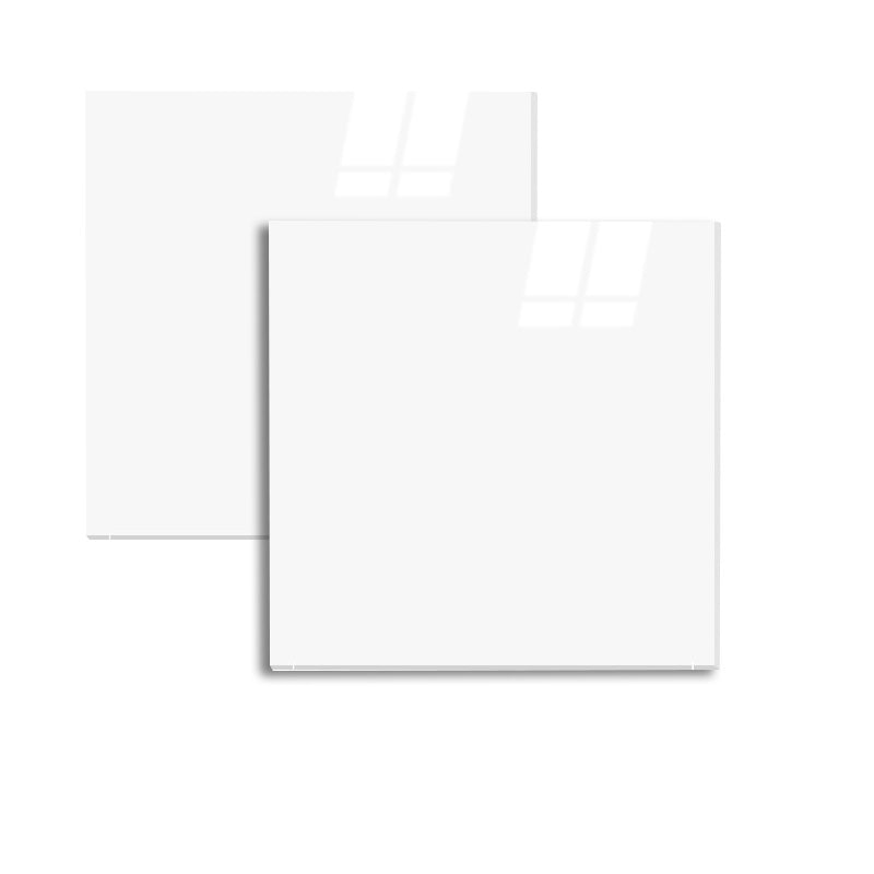 White Square Porcelain Singular Tile White No Pattern Tile for Wall and Floor