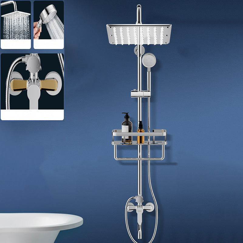 Modern Shower System Handle Lever Wall Mounted Copper Shower System