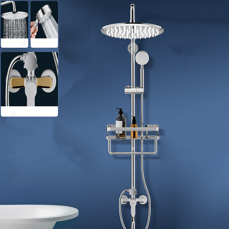 Modern Shower System Handle Lever Wall Mounted Copper Shower System