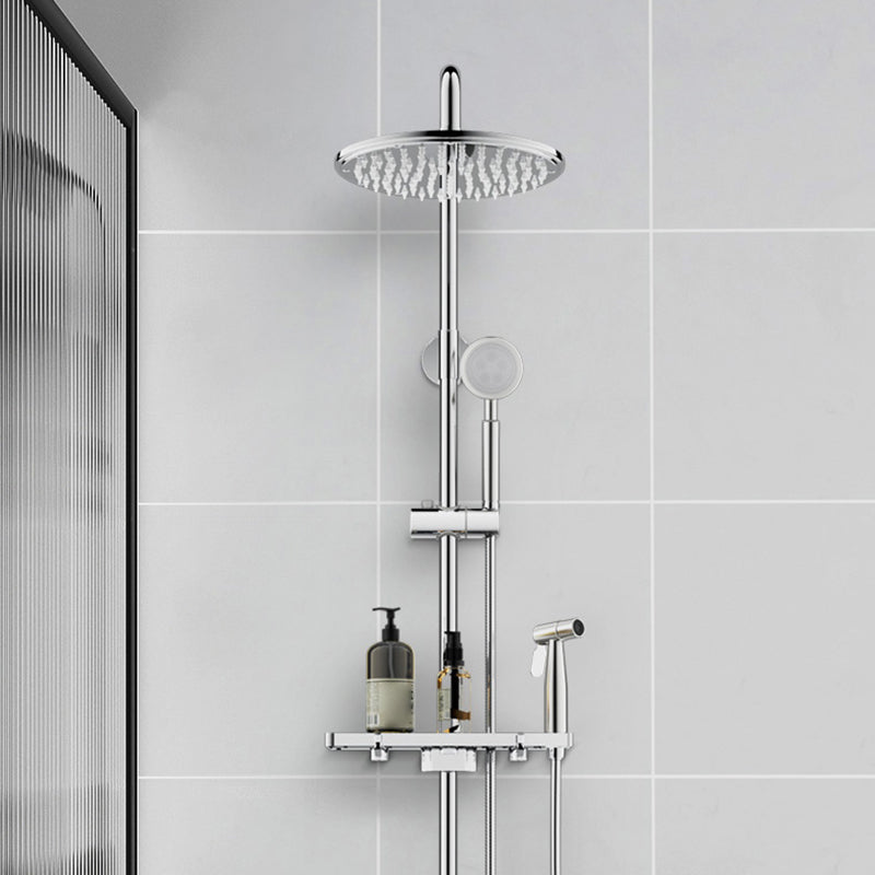 Modern Shower System Handle Lever Wall Mounted Copper Shower System