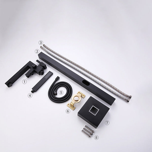 Modern Freestanding Tub Filler Trim Copper Floor Mounted Freestanding Bathtub Faucet