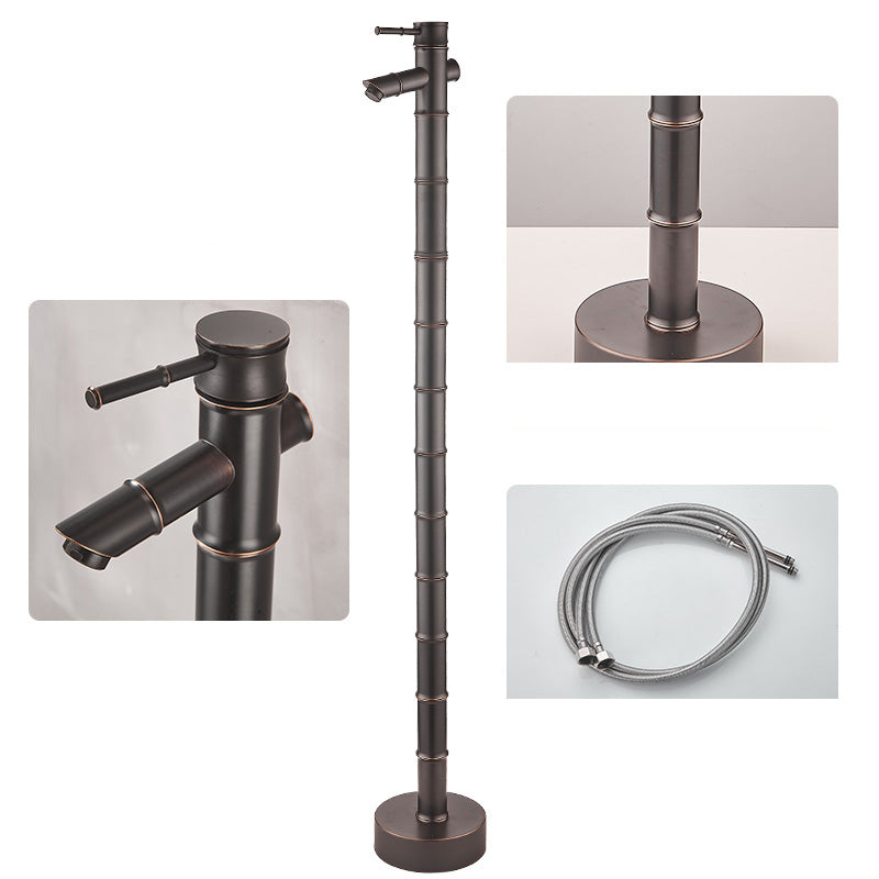 Modern Freestanding Bathtub Faucet Brass Floor Mount Free Standing Tub Filler Faucet