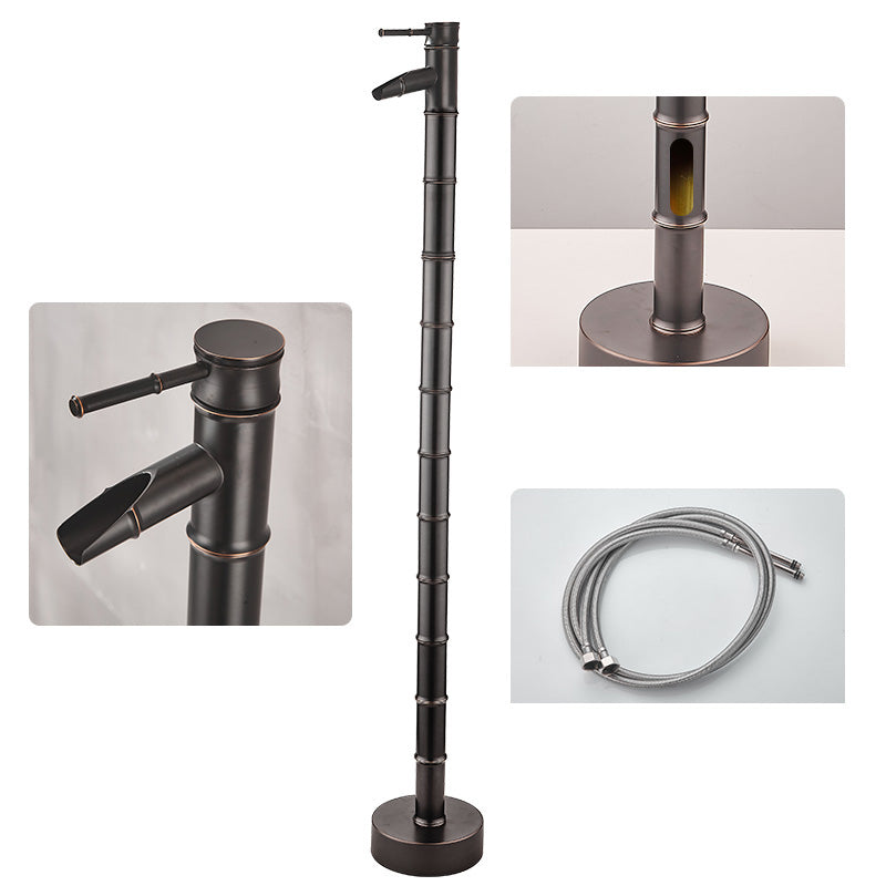 Modern Freestanding Bathtub Faucet Brass Floor Mount Free Standing Tub Filler Faucet