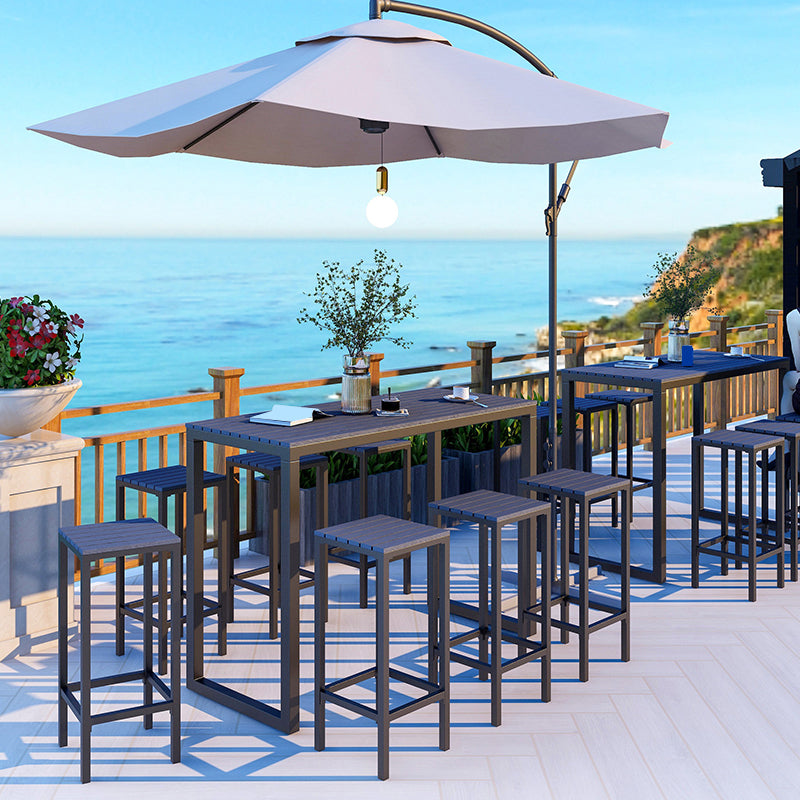 Modern Bar-height Table with Metal Base Bar Table for Outdoor