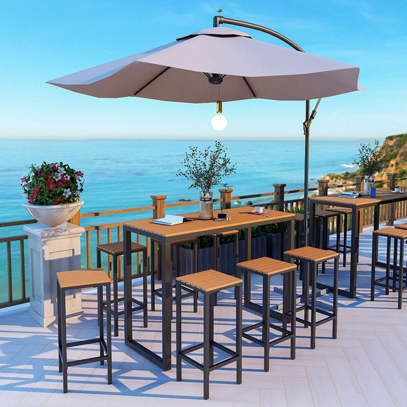 Modern Bar-height Table with Metal Base Bar Table for Outdoor