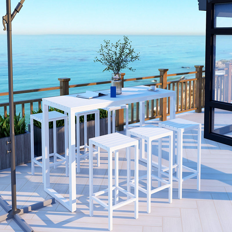 Modern Bar-height Table with Metal Base Bar Table for Outdoor