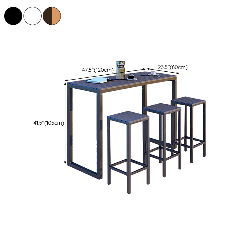Modern Bar-height Table with Metal Base Bar Table for Outdoor