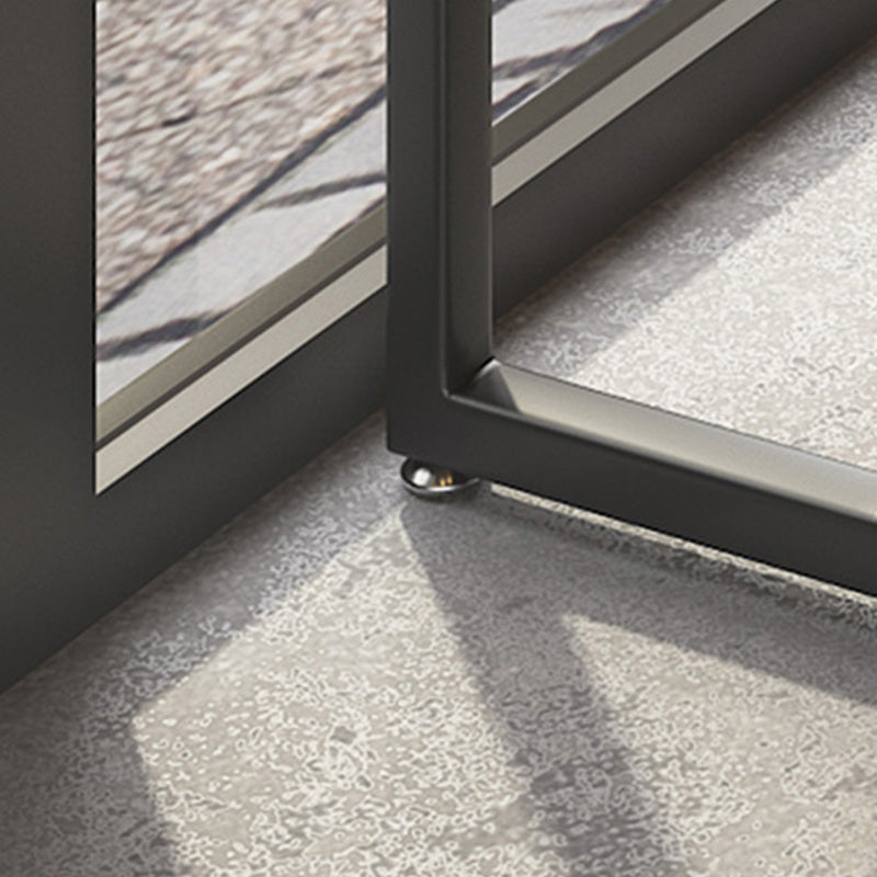 Modern Bar-height Table with Black Base Kitchen Wood Bar Table