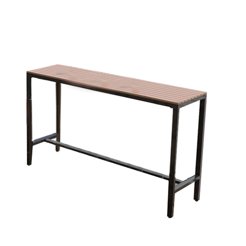 Industrial Bar-height Table with Black Legs and Metal Base Bar Table
