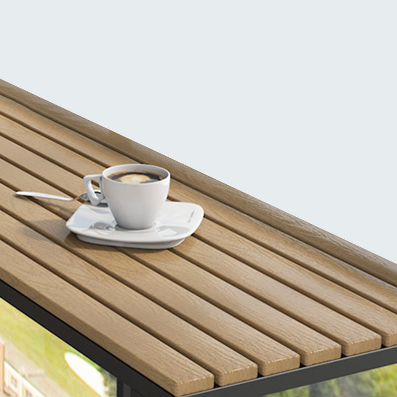 Industrial Metal Base Bar Table Pub Height Dining Table for Patio