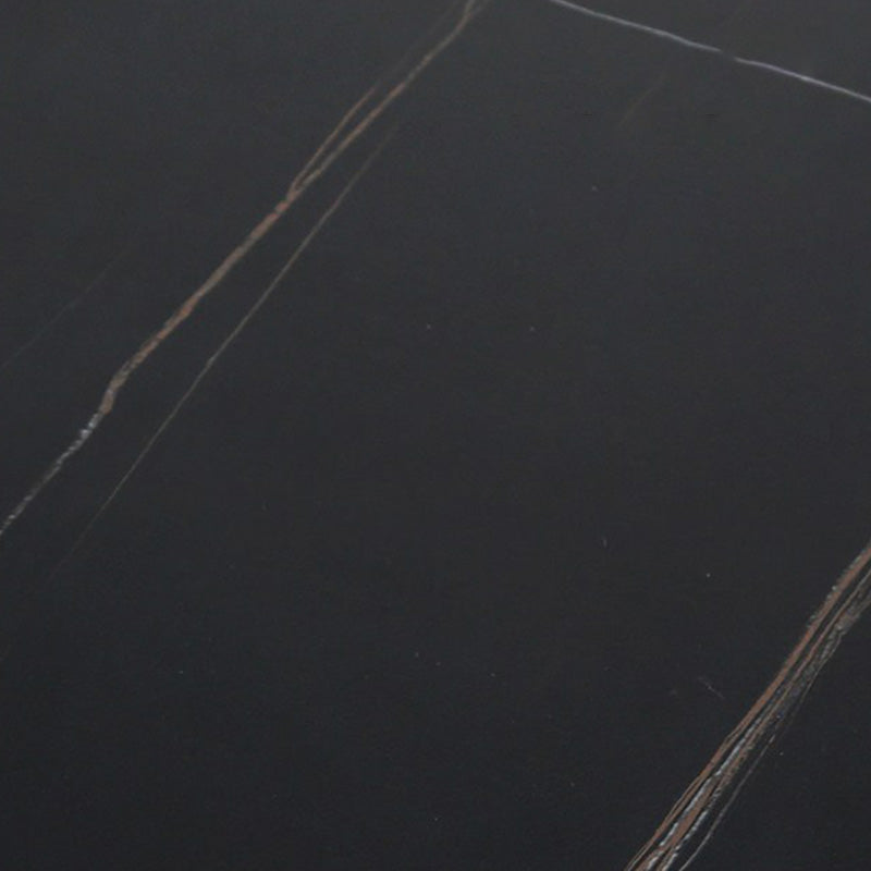 Stone Top Table Industrial Style Bistro Pub Table with Metal Base