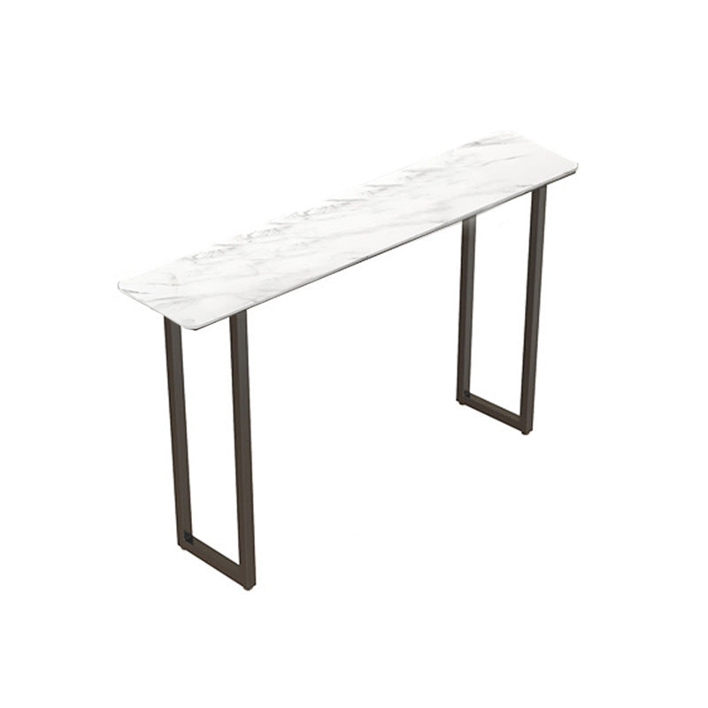 Stone Top Table Industrial Style Bistro Pub Table for Patio Use