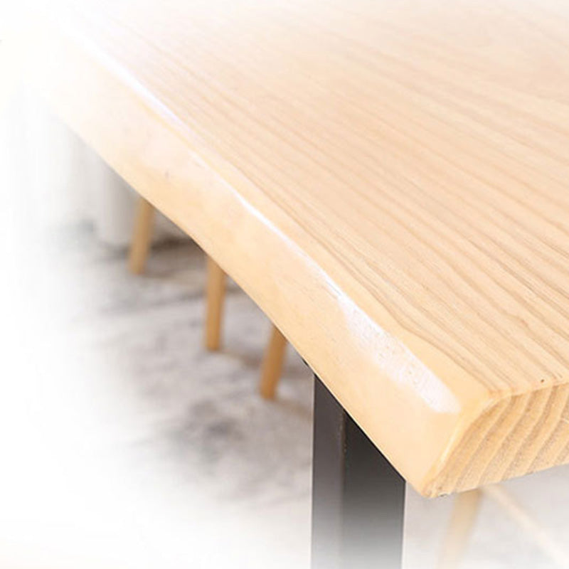 Metal 41.3-inch Bar Table Rectangular Wood Top Bistro Pub Table with Black Base