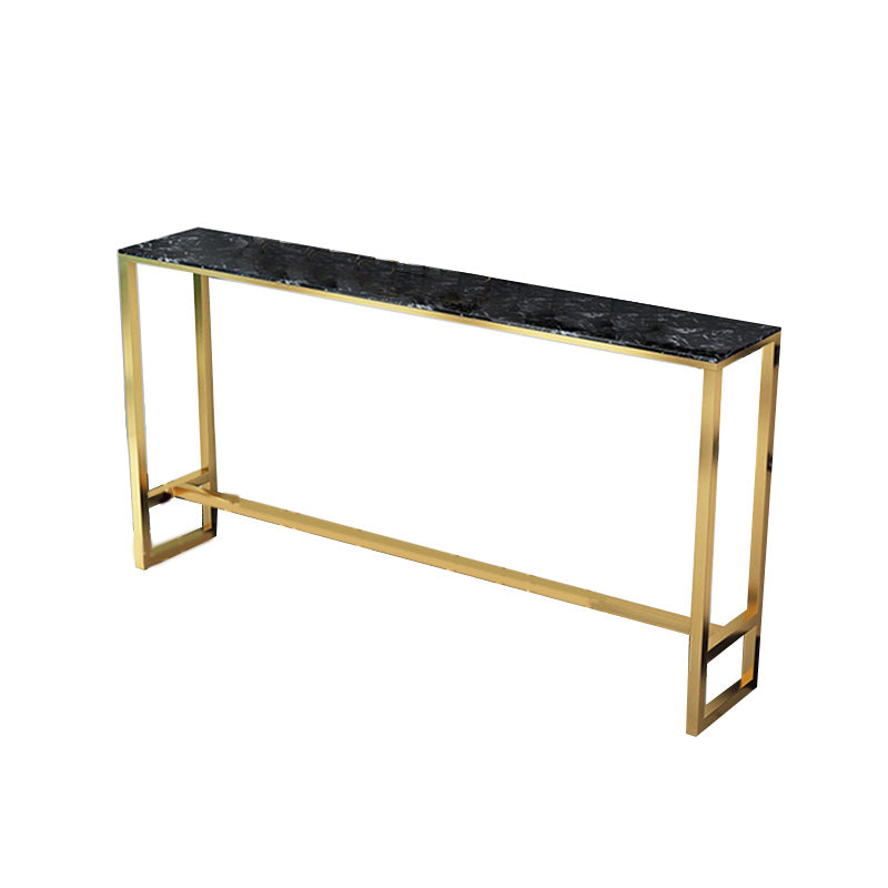 Modern Style Pub Table 41.3-inch Faux Marble Top Table with Gold Base