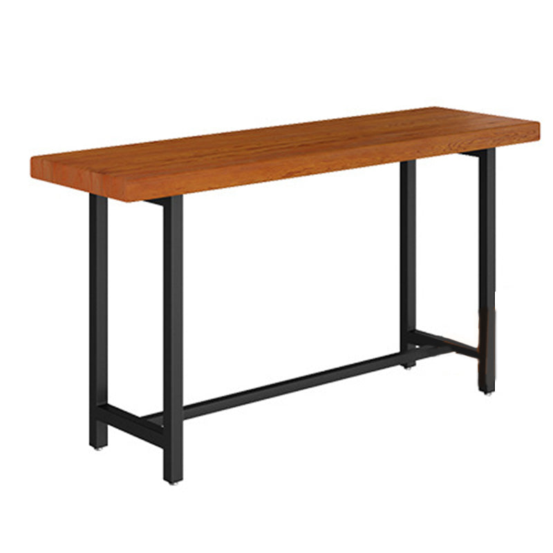 Industrial Style Wood Counter Table Rectangle Counter Table for Home