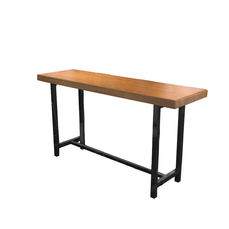 Industrial Style Wood Counter Table Rectangle Counter Table for Home