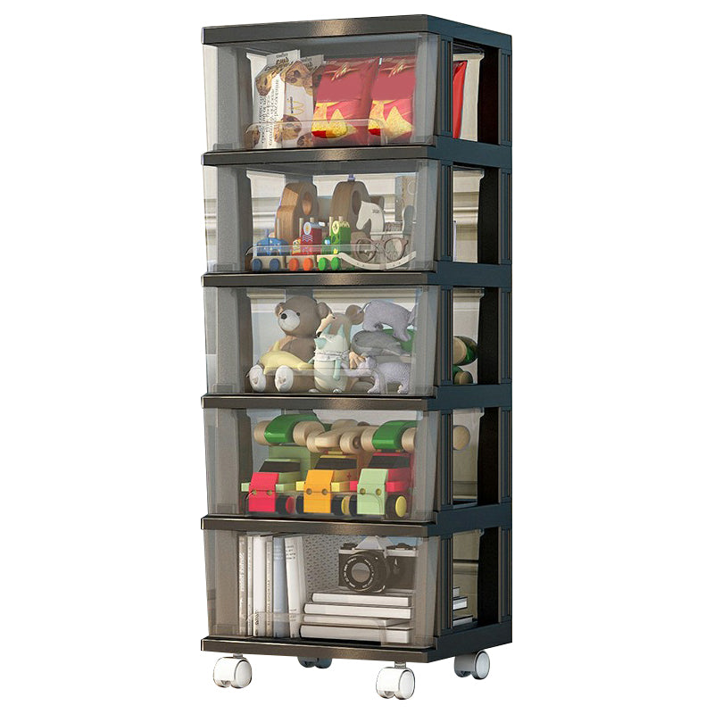 Contemporary Storage Cabinet with Legs 5-drawer Wardrobe Armoire