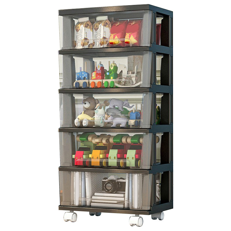 Contemporary Storage Cabinet with Legs 5-drawer Wardrobe Armoire