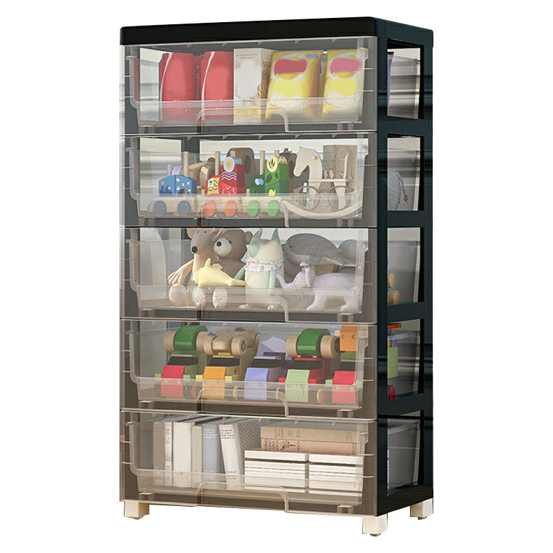 Contemporary Storage Cabinet with Legs 5-drawer Wardrobe Armoire