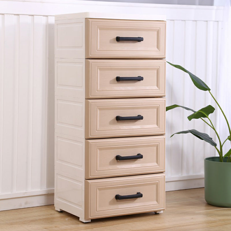 Contemporary 5-drawer Storage Cabinet Plastic Wardrobe Armoire