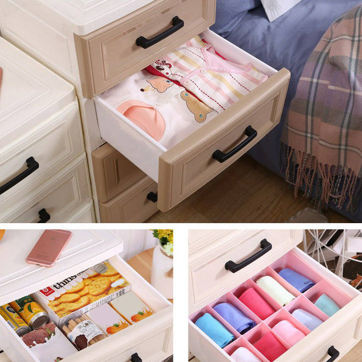 Contemporary 5-drawer Storage Cabinet Plastic Wardrobe Armoire