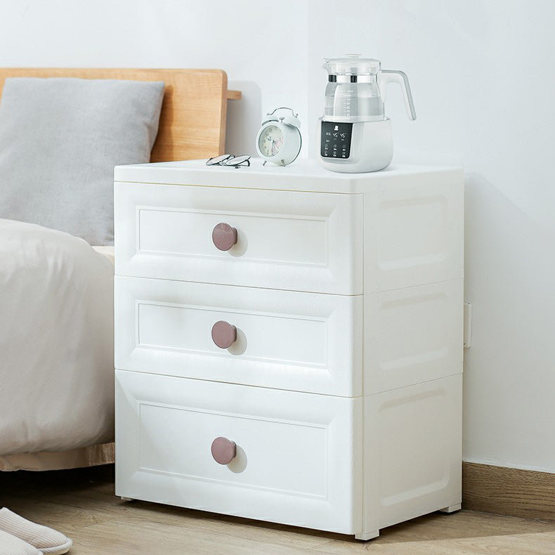 Plastic 5-drawer Storage Cabinet Modern Wardrobe Armoire with Legs