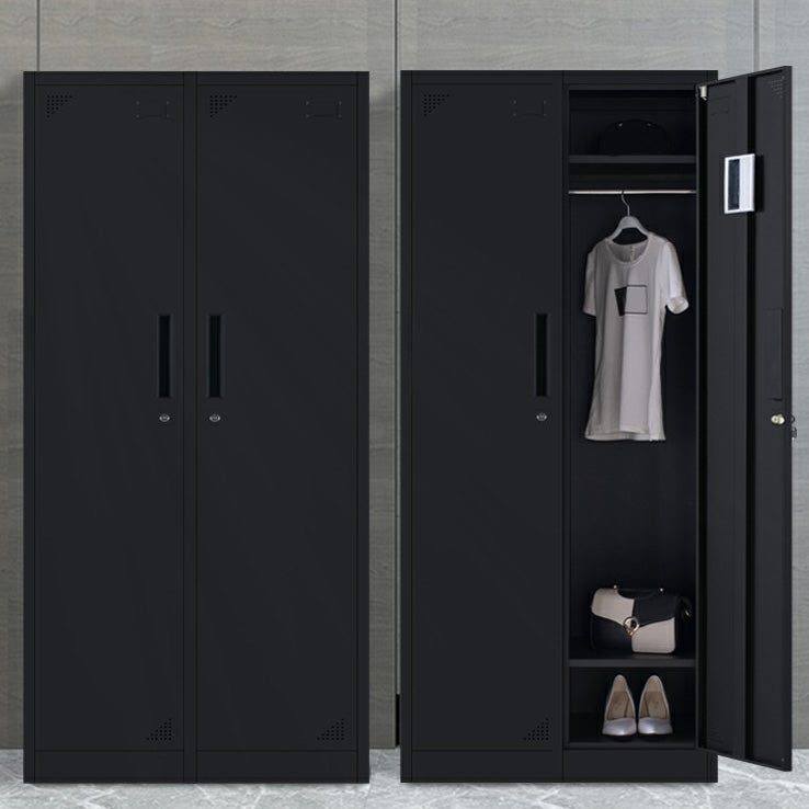 Modern Metal Wardrobe for Home Matte Finish Cabinet with Hinged Doors