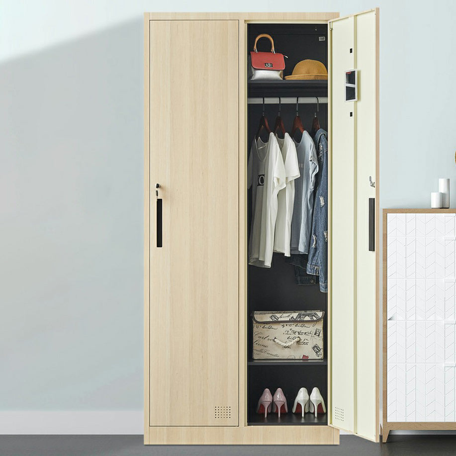 Modern Metal Wardrobe for Home Matte Finish Cabinet with Hinged Doors