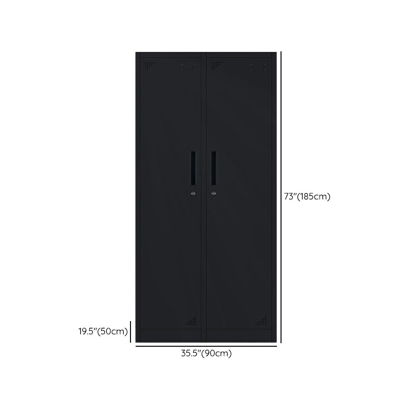 Modern Metal Wardrobe for Home Matte Finish Cabinet with Hinged Doors
