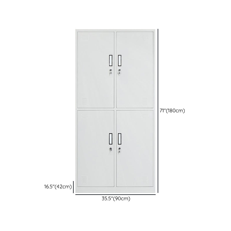 Modern Metal Wardrobe for Home Matte Finish Cabinet with Hinged Doors
