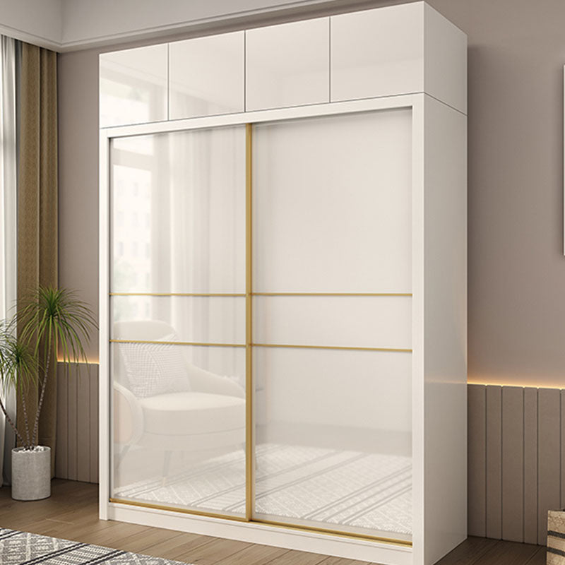 Contemporary Glossy White Storage Cabinet Manufactured Wood Cabinet for Home