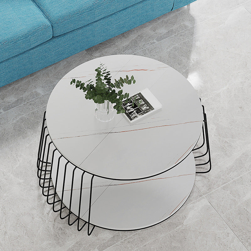 Luxurious Slate Coffee Table 1 Single Cocktail Table with Storage