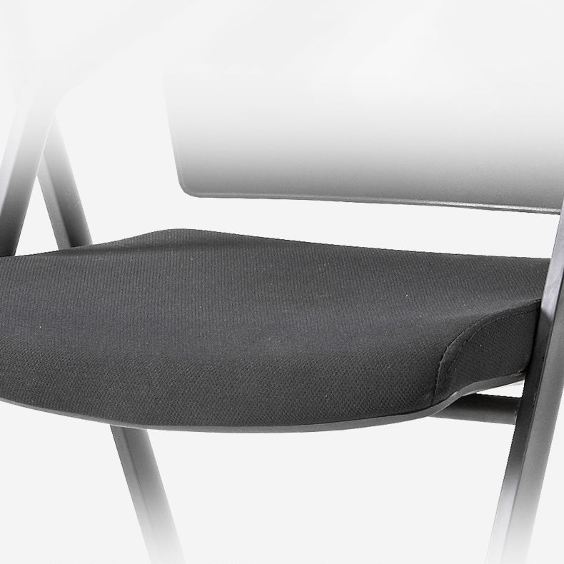 19" Wide Contemporary Desk Chair Black No Wheels Office Chair