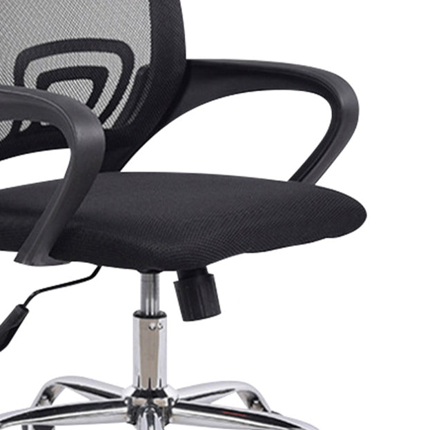 Contemporary Tilt Mechanism Microfiber Chair Task Mid-Back Arm Chair