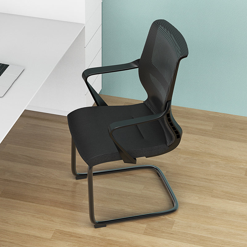 Modern Style Office Chair Mid Back Fixed Arms Ergonomic Mesh Task Chair