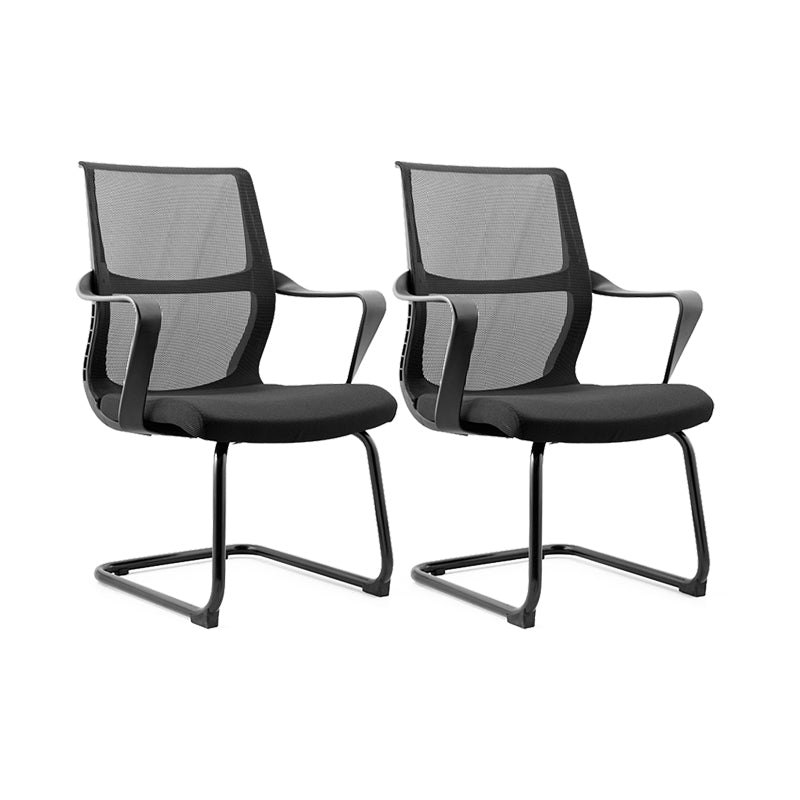 Modern Style Office Chair Mid Back Fixed Arms Ergonomic Mesh Task Chair