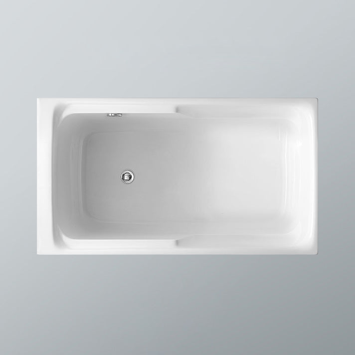 White Acrylic Soaking Bathtub Bathroom Rectangular Modern Bath Tub